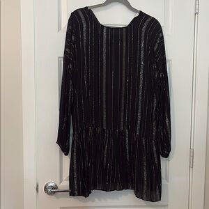 Zara Black Dress with Gold Accents